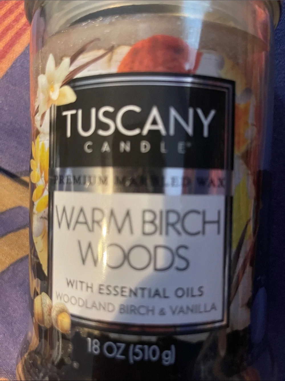 Tuscany Candle Warm Birch Woods Jar - Brown Wax with Silver Lid